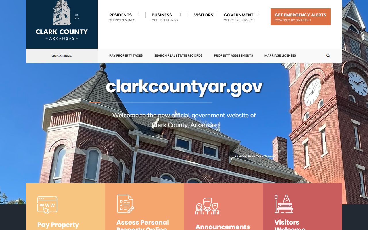 Clark County government portal for booking reports