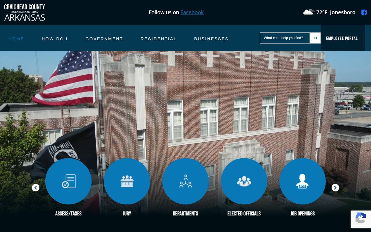 Craighead County government portal for booking reports