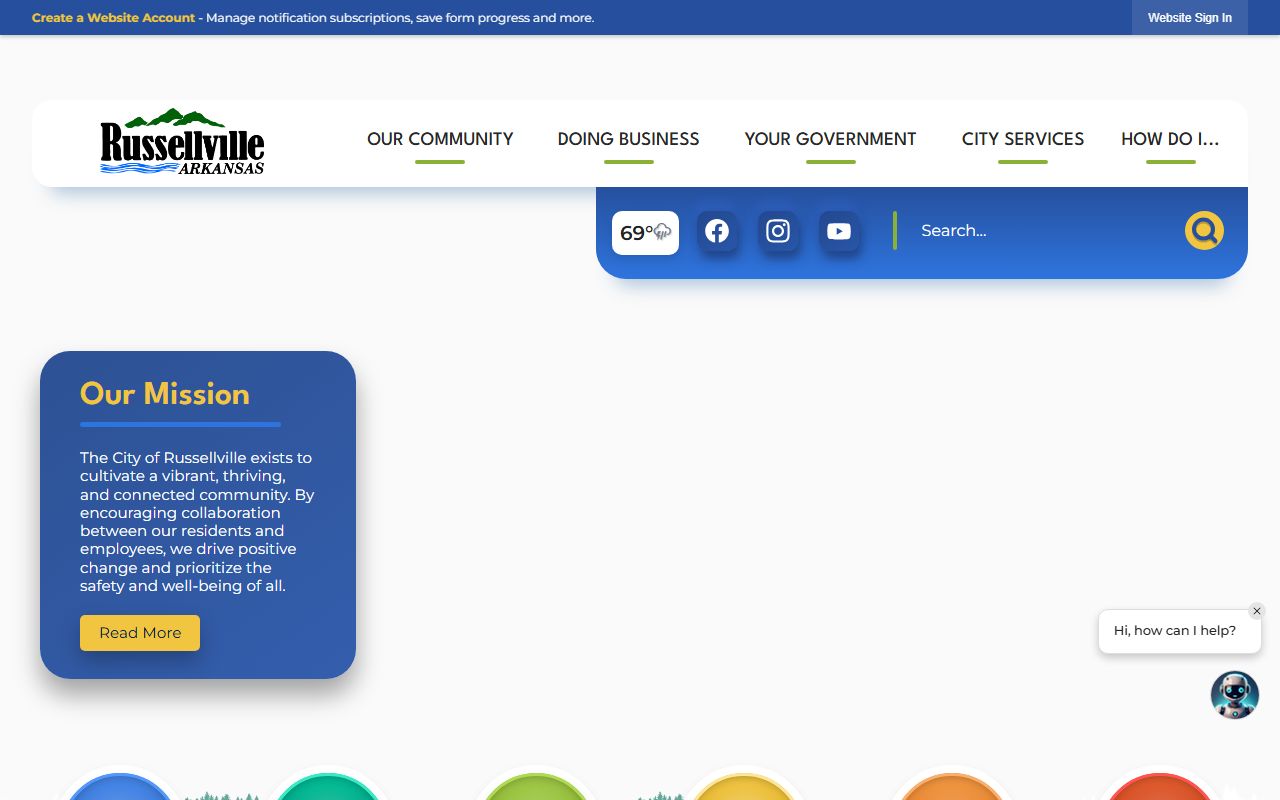 Russellville government portal for booking reports